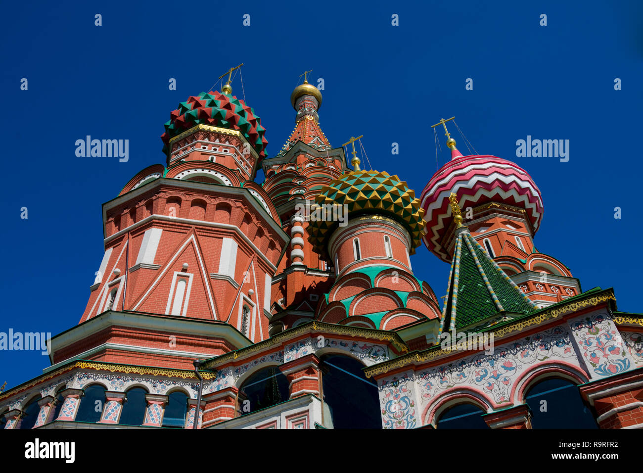 Die Basilius-kathedrale (Sobor Vasiliya Blazhennogo) ist eine Kirche auf dem Roten Platz in Moskau, Russland Stockfoto