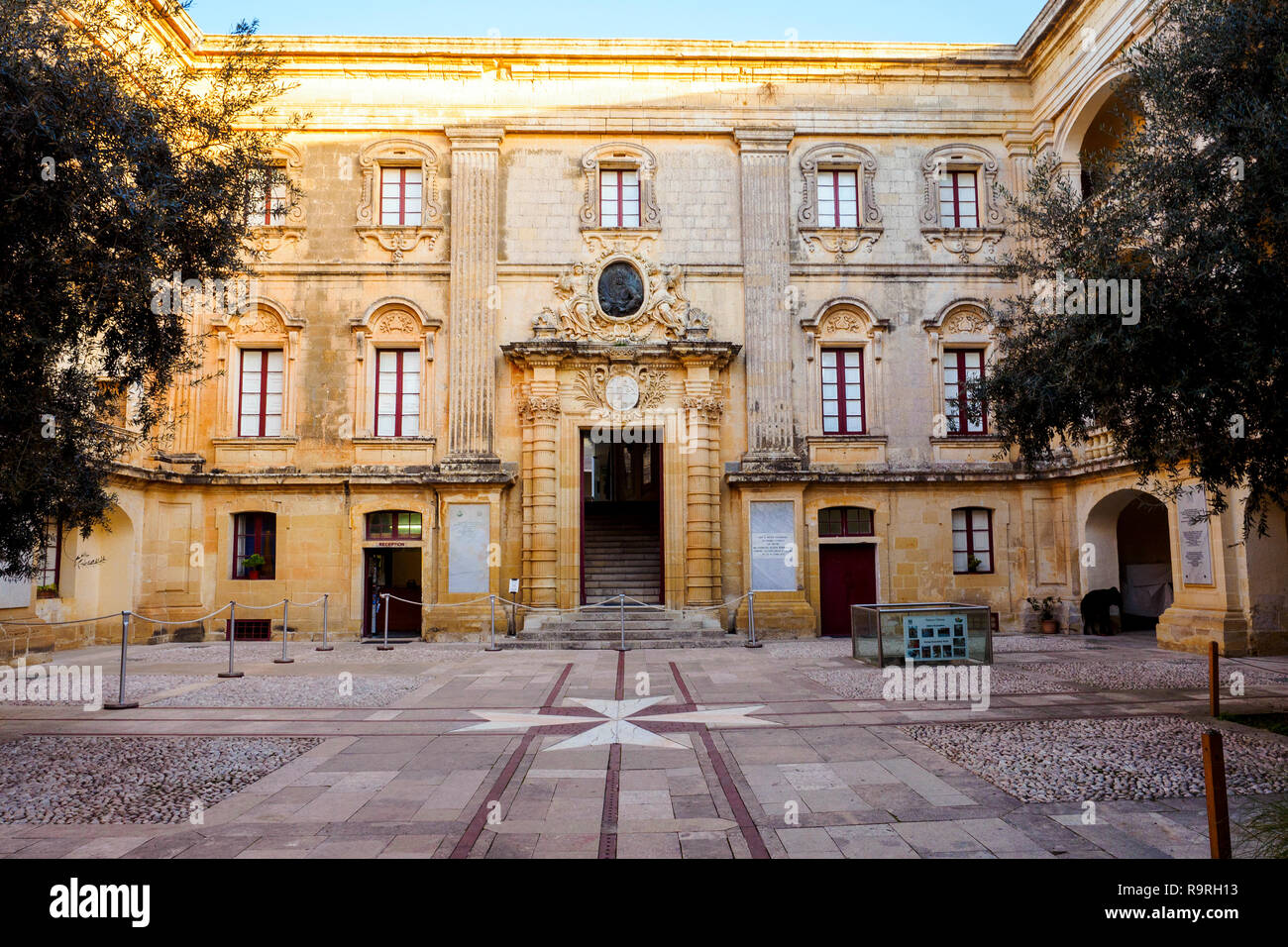 Die vilhena Palace (aka Pallazo Vilhena), beherbergt heute das Nationalmuseum für Naturgeschichte in Mdina - Malta Stockfoto