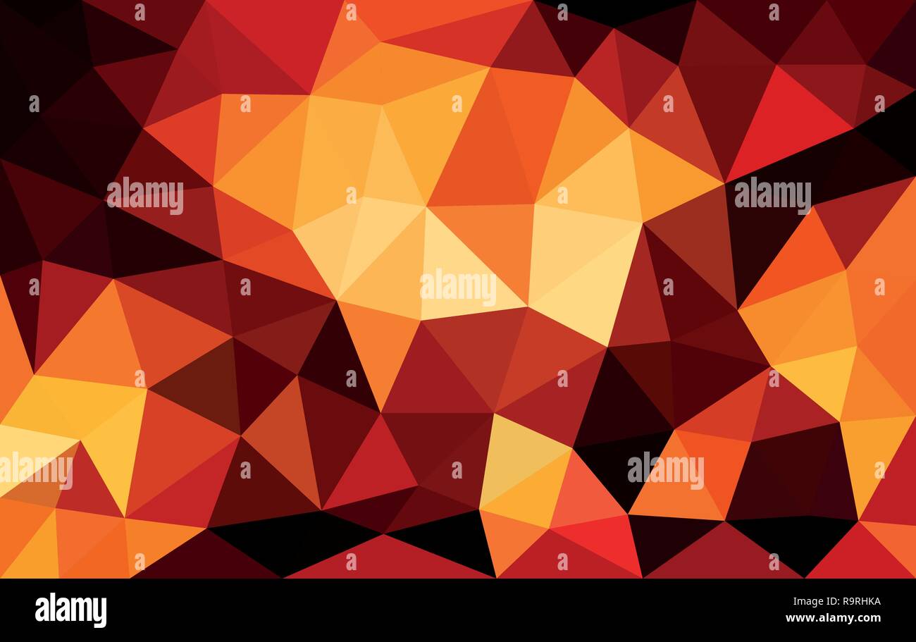 Multicolor rot, gelb, orange Geometrische rumpled dreieckige Low Poly origami Art Farbverlauf Abbildung: grafik hintergrund. Vektor polygonalen Design f Stock Vektor