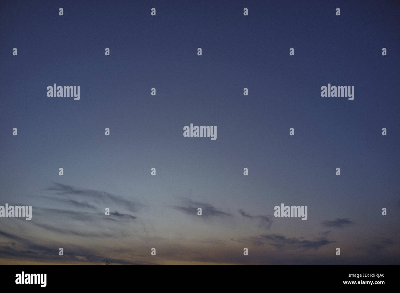 Nach Sonnenuntergang in Barcelona, Spanien Stockfoto