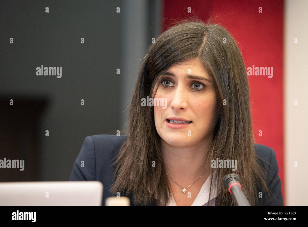 Foto LaPresse/Alberto Gandolfo 29-11-2018&#xa0; Torino (Italia) Cronaca &#x2028; Conferenza Stampa feine Anno Chiara Appendino nella Foto: &#xa0; Chiara Appendino &#x2028;&#x2028; Foto LaPresse/Alberto Gandolfo Dezember 29, 2018, Turin (Italien) News &#x2028; im letzten Jahr Chiara Appendino Pressekonferenz im Pic: Chiara Appendino Stockfoto