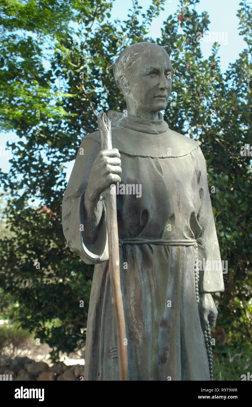 Pater Junipero Serra Statue, San Luis Obispo Mission San Luis Obispo CA. Digitale Fotografie Stockfoto