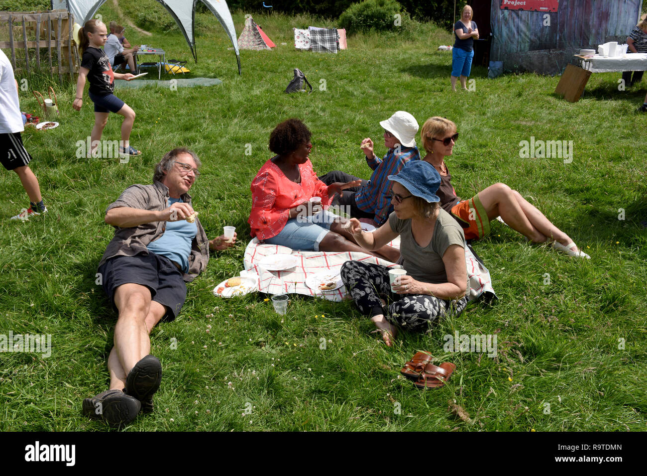 Englische Gemeinde Sommer Picknick Die Lodge Feld Picknick 2018 Stockfoto