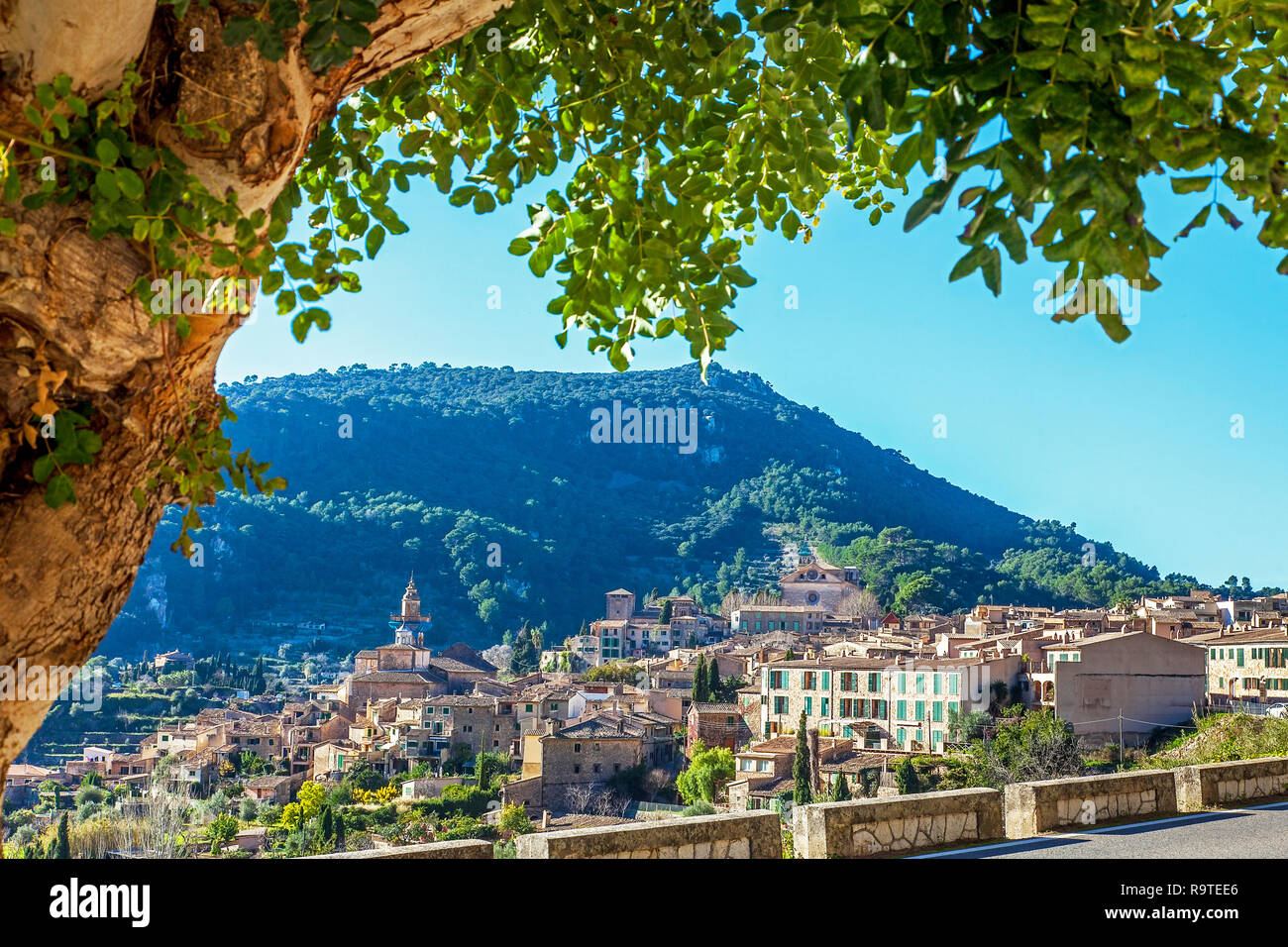 Blick auf Valldemossa Mallorca Spanien Stockfoto