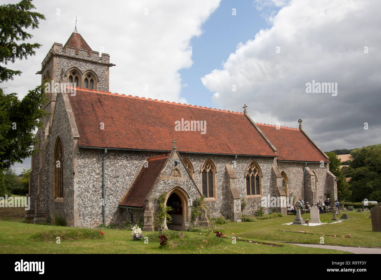 St Michael und alle Engel Kirche, Hughenden Manor, High Wycombe, Bucks Stockfoto