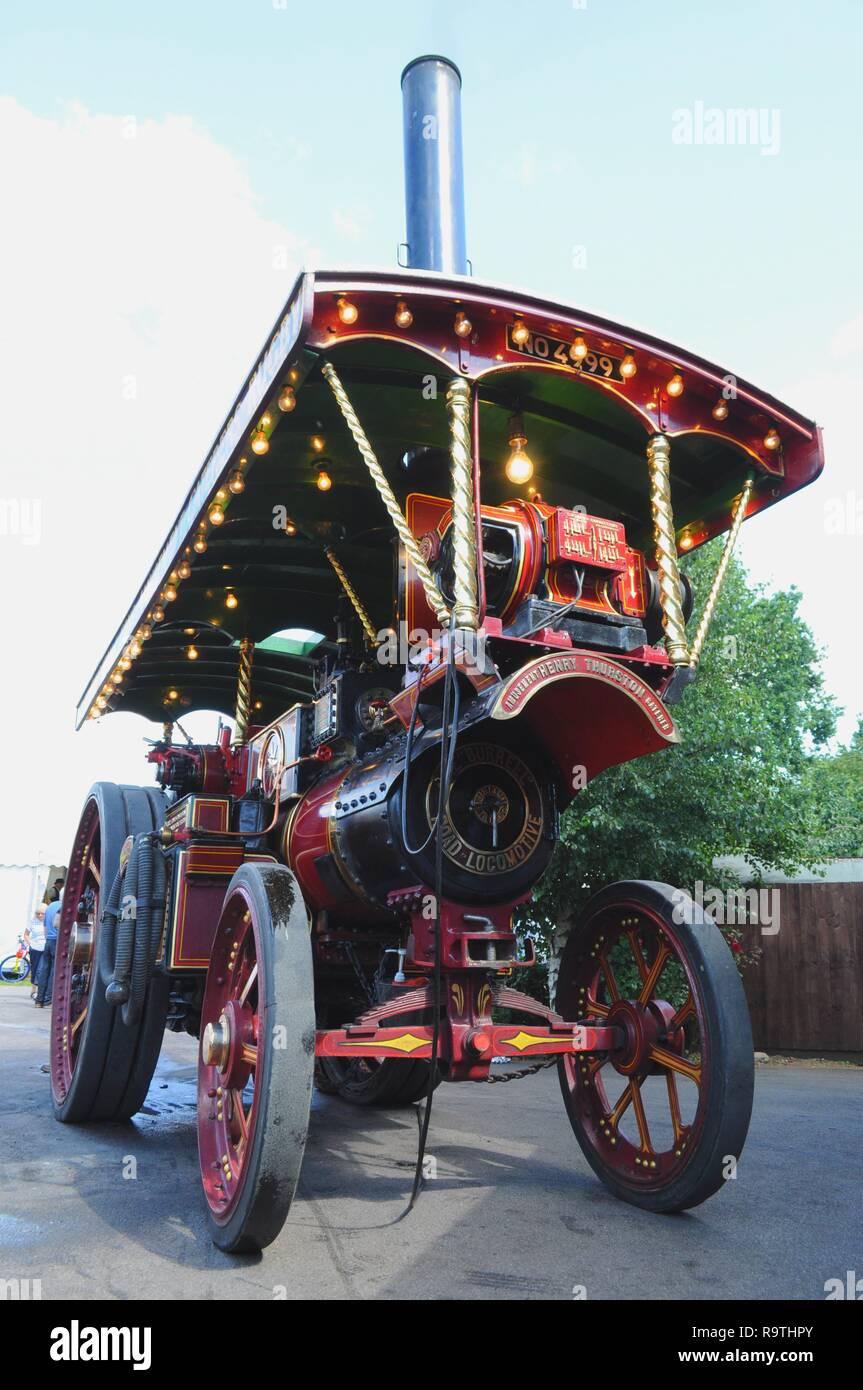 1922 Straße Showman's Lok 'Margaret' in Epping Ongar Bahn Oldtimer Rallye 2017, North Weald Station, Essex, Großbritannien. Stockfoto