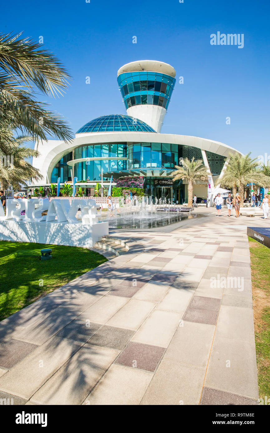 Yas Marina in Abu Dhabi Stockfoto