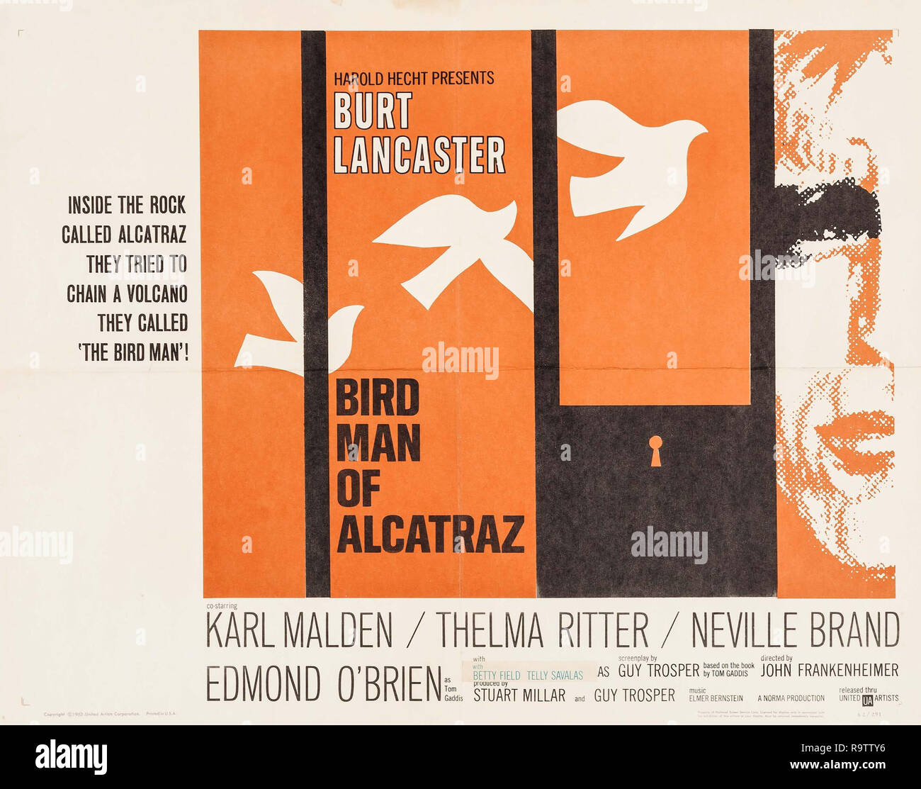Birdman von Alcatraz (United Artists, 1962) Lobby Card/Poster Burt Lancaster Datei Referenz # 33635 889 THA Stockfoto