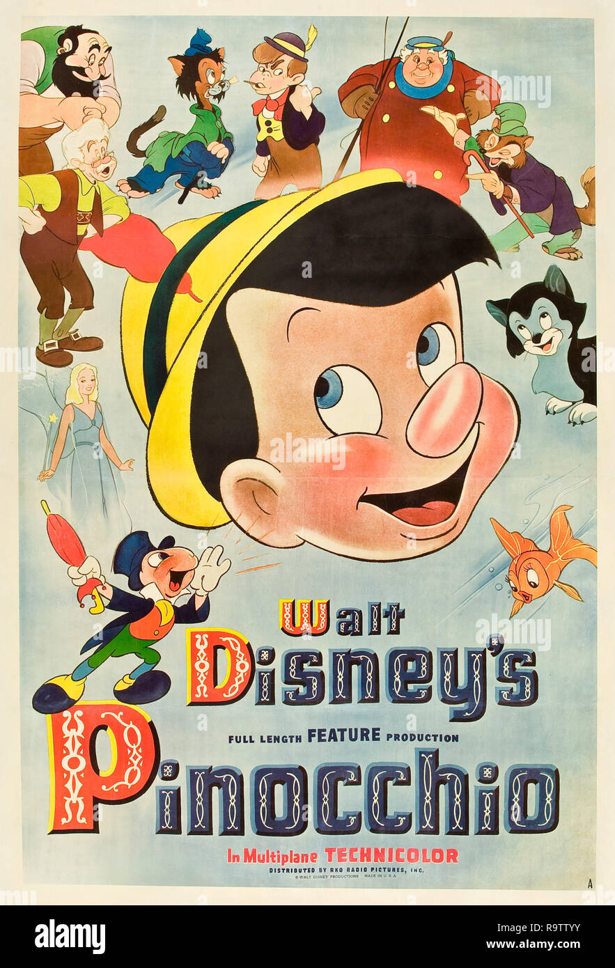 Pinocchio (RKO, 1940). Poster Poster Art-Datei Referenz # 33635 909 THA Stockfoto