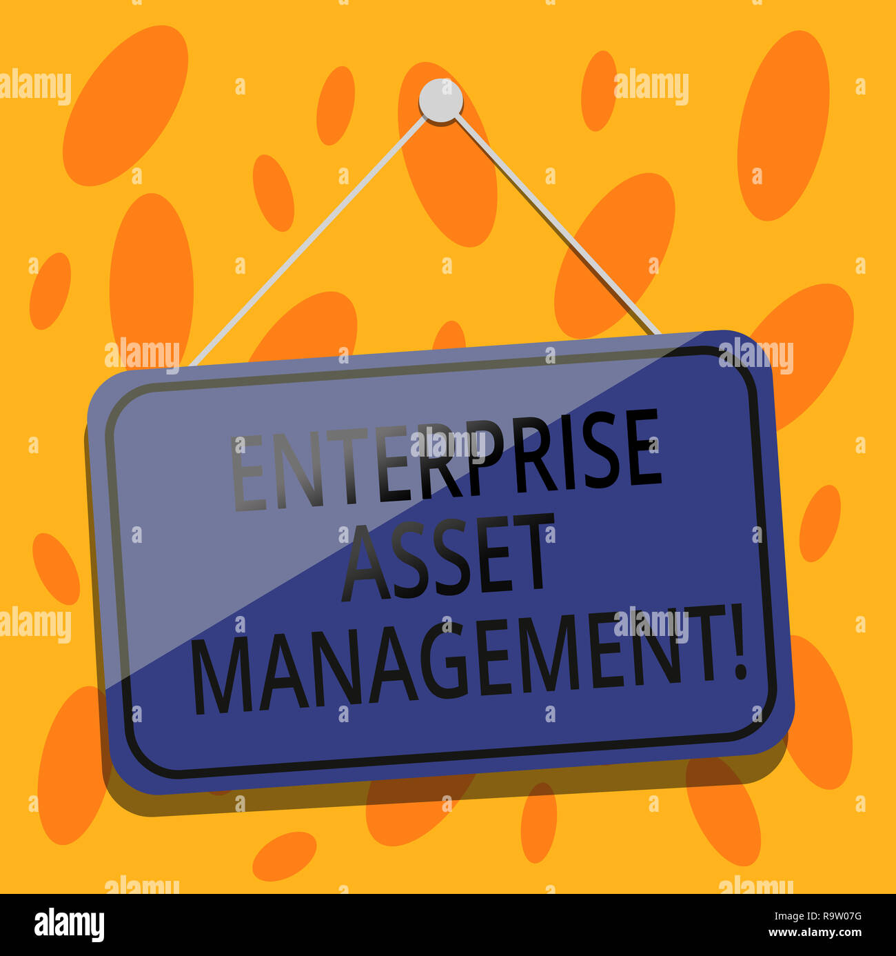 Schreiben Hinweis Übersicht Enterprise Asset Management. Business foto Präsentation analysisaging den Lebenszyklus von materiellen Ressourcen frei hängend Farbe Tür Wi Stockfoto
