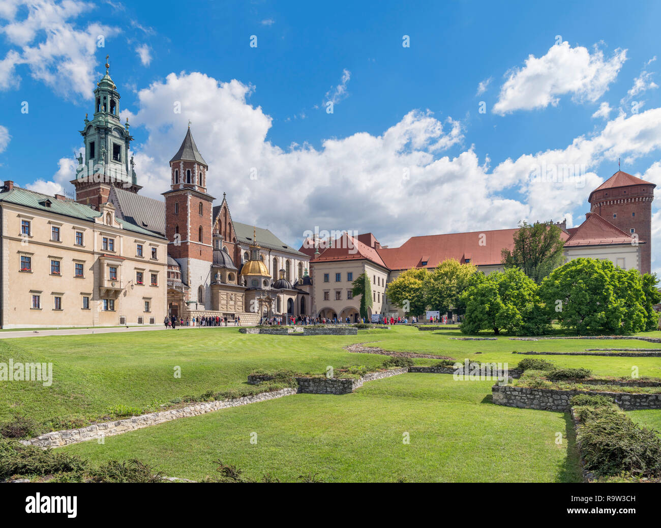 Und Kathedrale auf dem Wawel Schloss Wawel, Wawel, Krakau, Polen Stockfoto