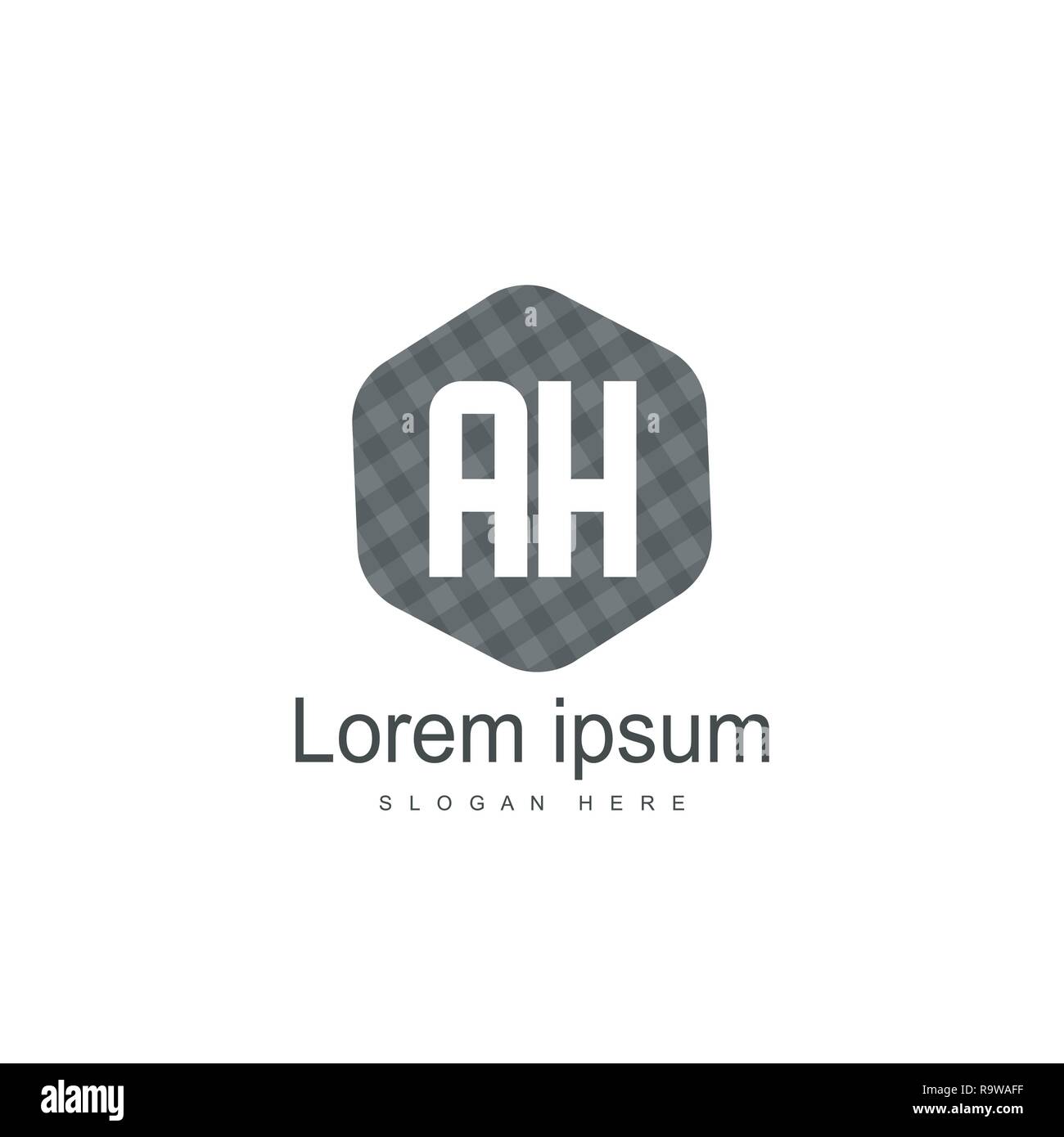 Initial AH Logo Vorlage Vektor Design Stock Vektor
