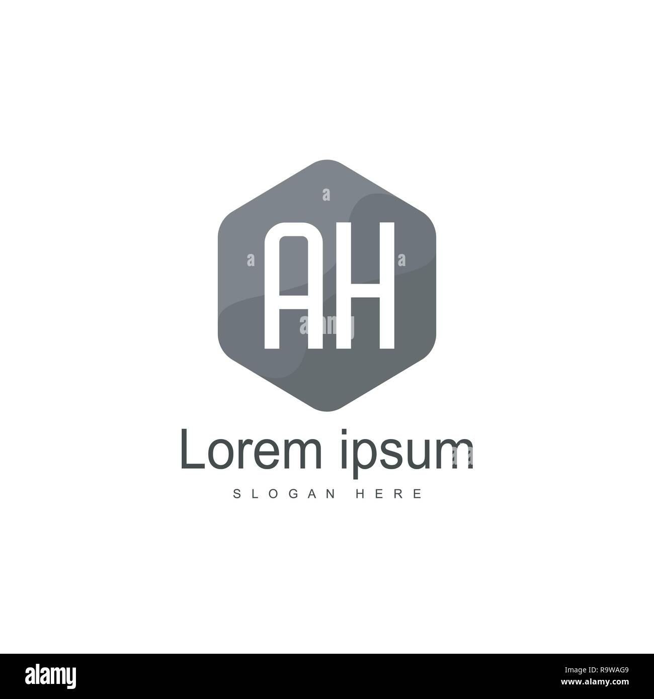 Initial AH Logo Vorlage Vektor Design Stock Vektor