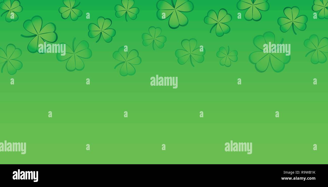 Green Shamrock Kleeblatt Hintergrund Vektor-illustration EPS 10. Stock Vektor