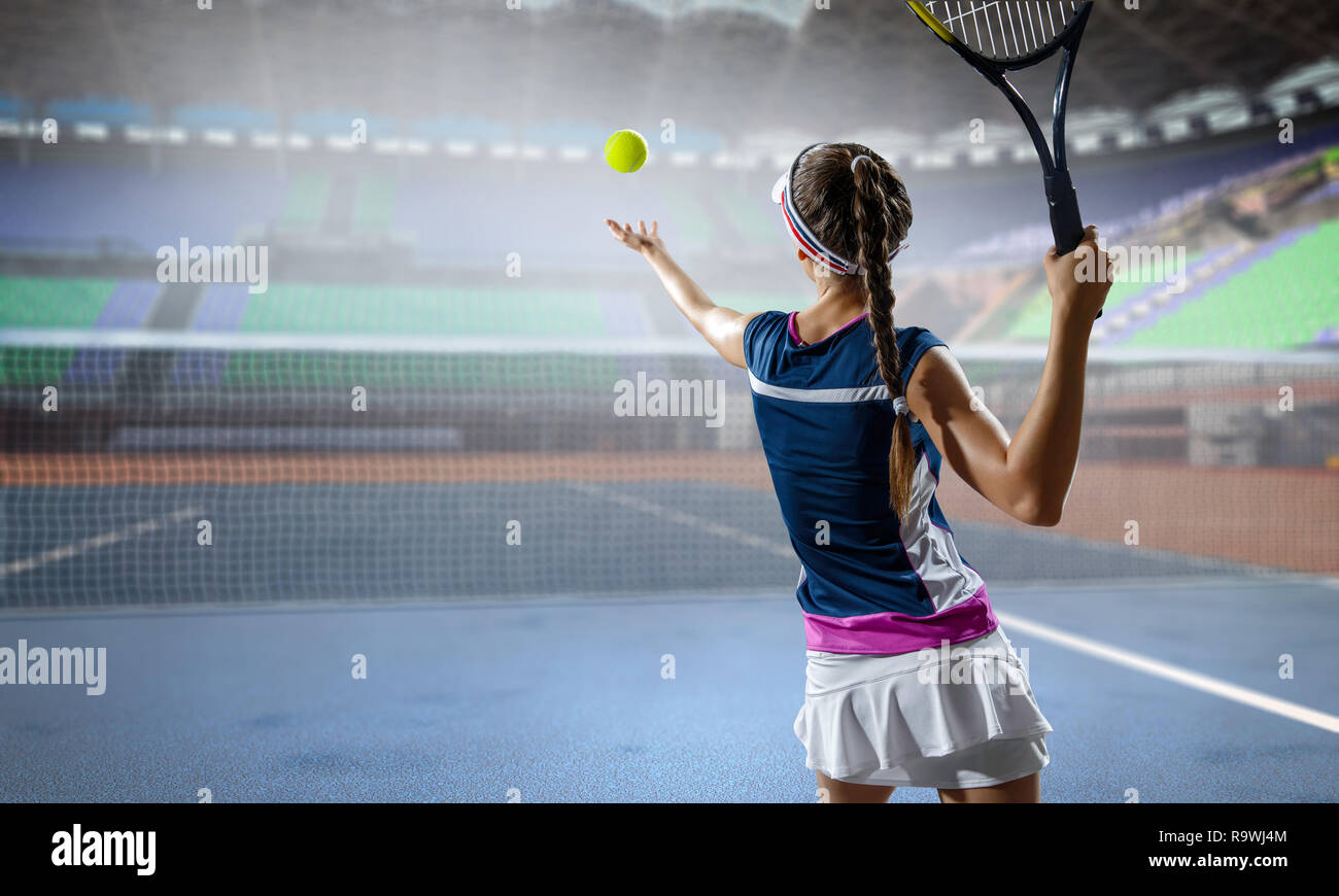 Großes tennis player. Mixed Media Stockfoto