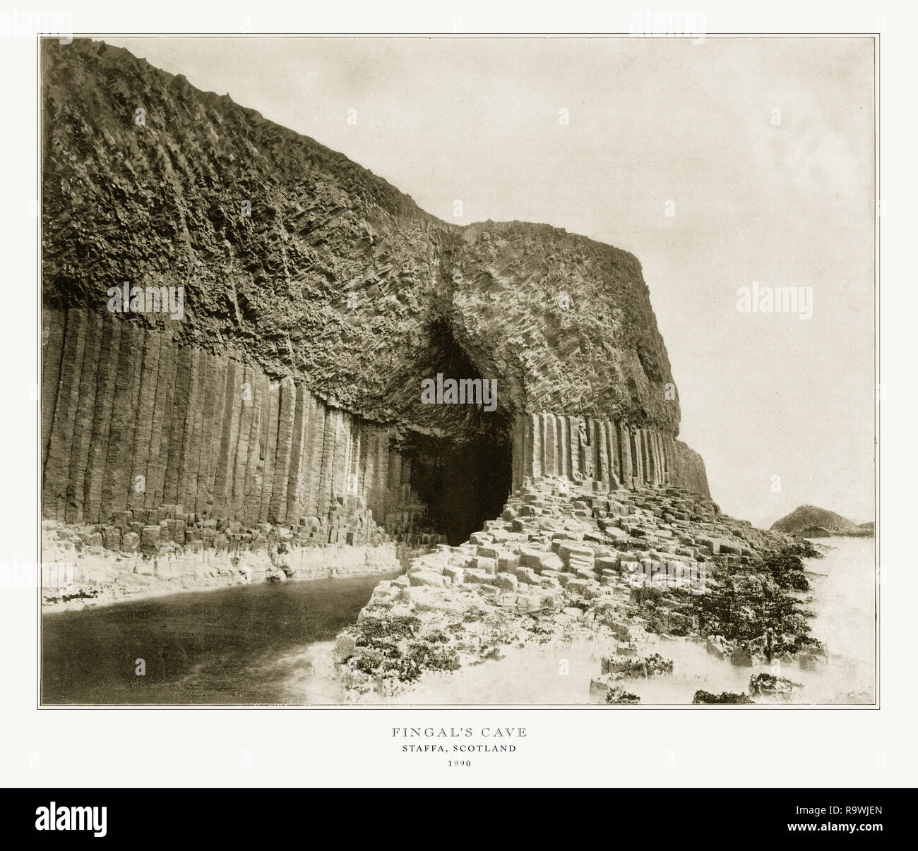 Fingal's Cave, Schottland, antiken Schottland Foto, 1893 Stockfoto