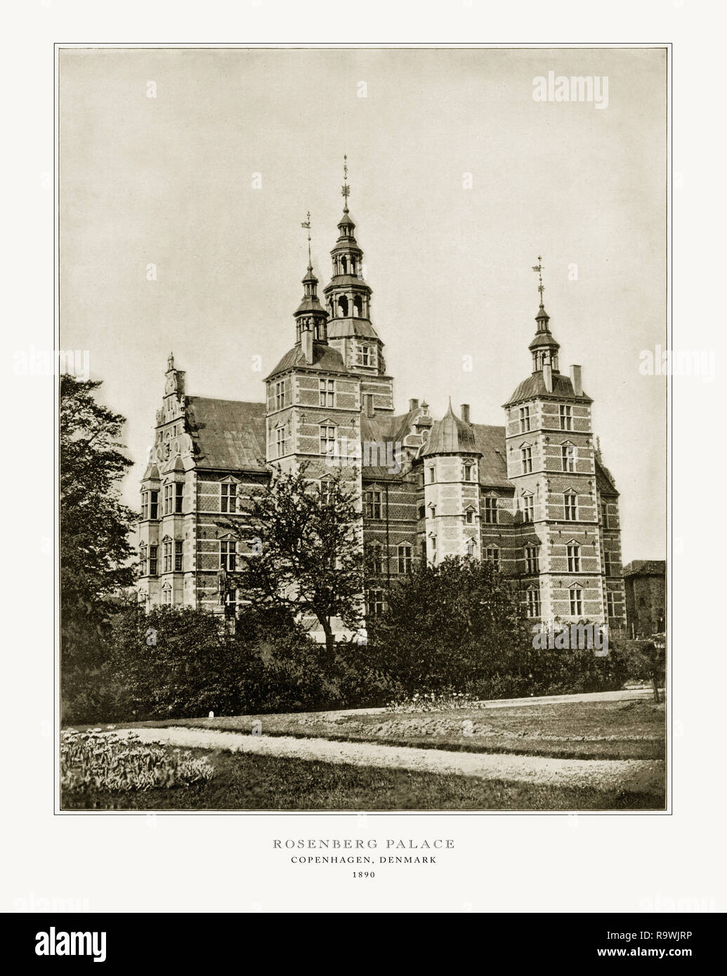 Rosenberg Palace, Kopenhagen, Dänemark, Antike Dänemark Foto, 1893 Stockfoto