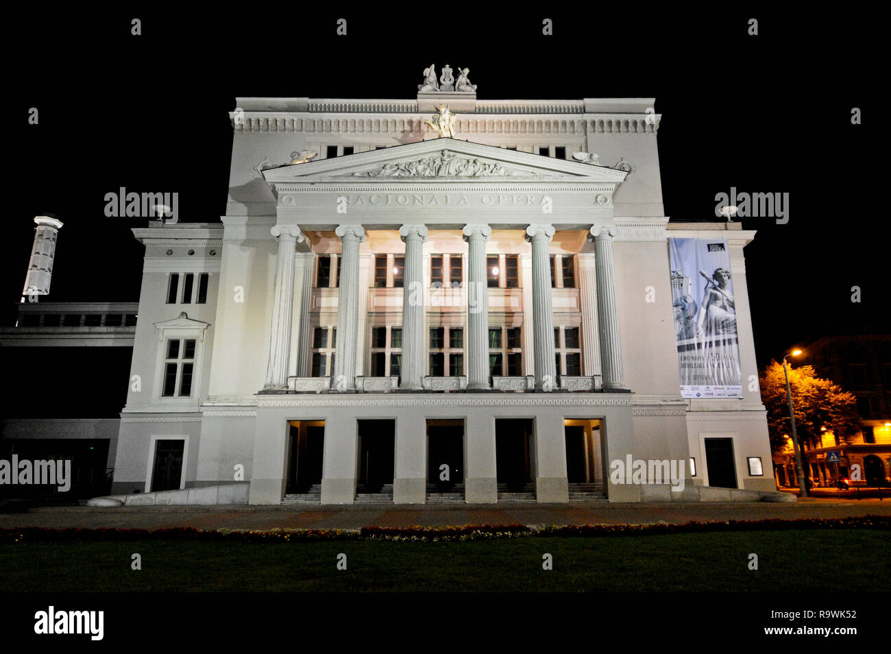 Lettische Nationaloper, Riga Stockfoto