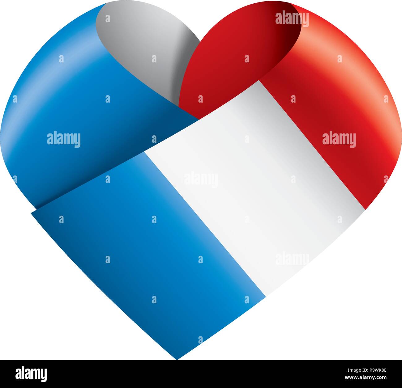 Flagge Frankreich, vector Abbildung auf einem weißen Hintergrund. Stock Vektor