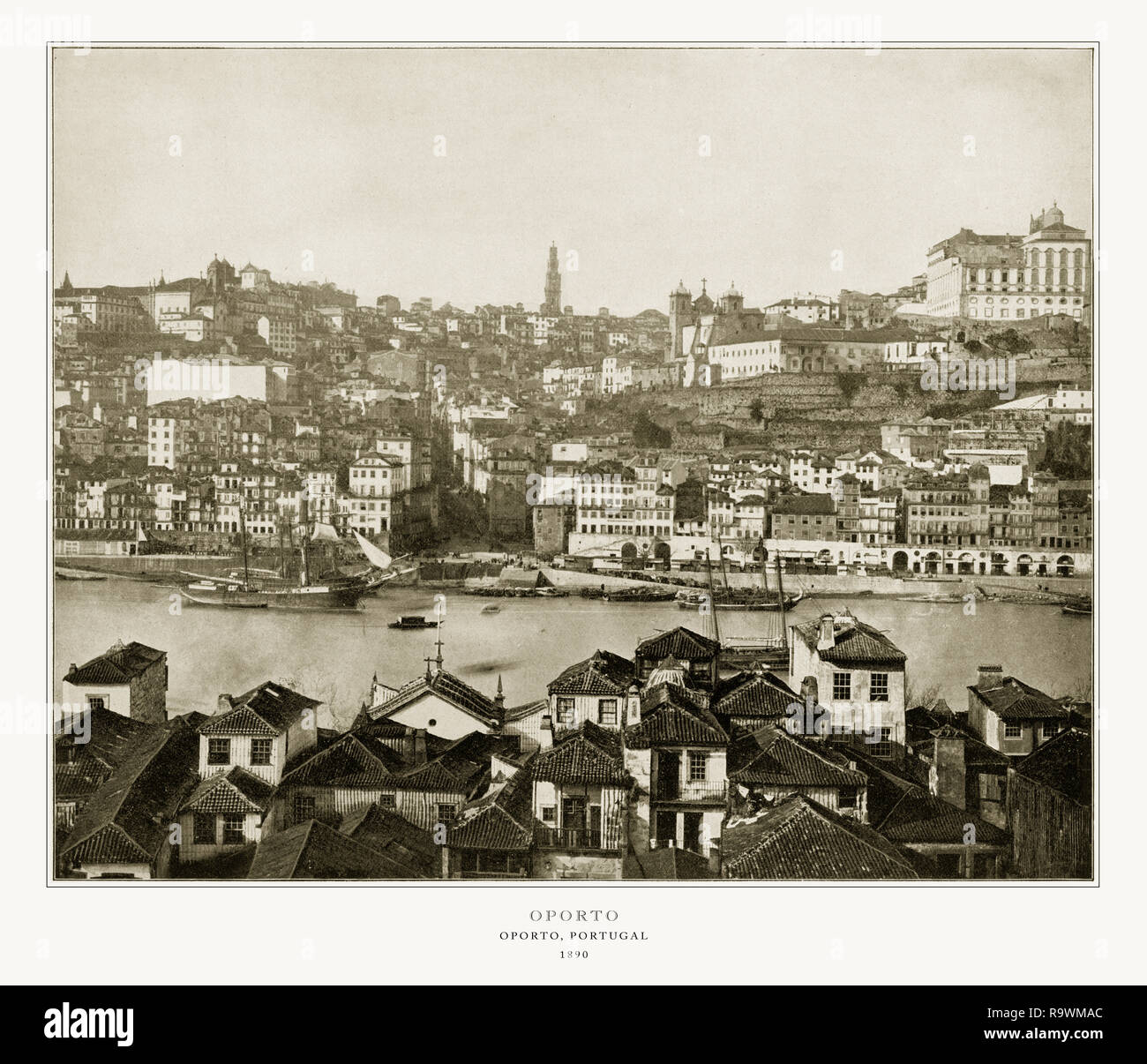 Oporto, Portugal, antike Portugiesische Foto, 1893 Stockfoto