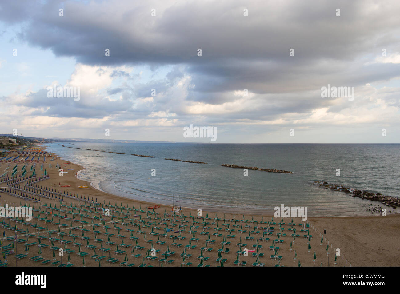 Strandbäder am Meer Termoli Stockfoto