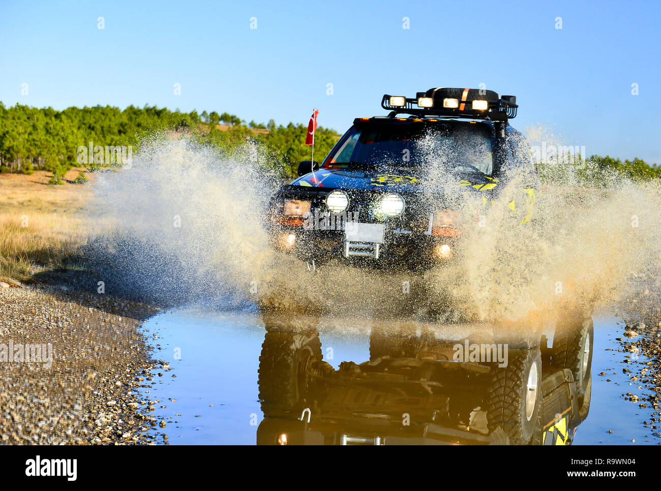 Land und Schlamm monster Fahrzeug Stockfoto