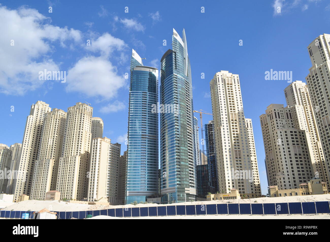 Blick auf die Stadt von Dubai, VAE Stockfoto