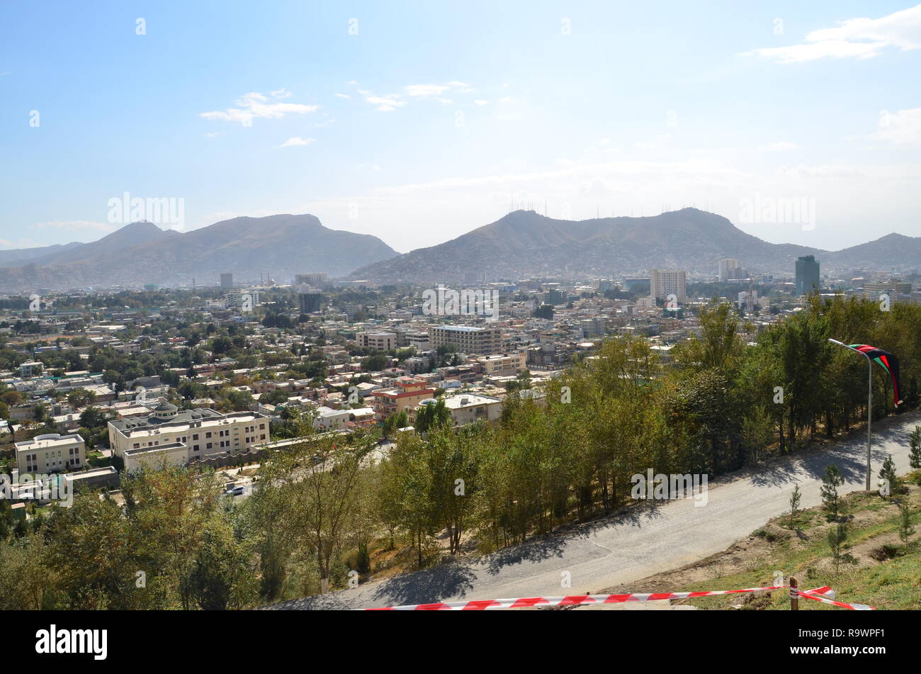 Ein Blick auf die Stadt Kabul, Afghanistan. Stockfoto