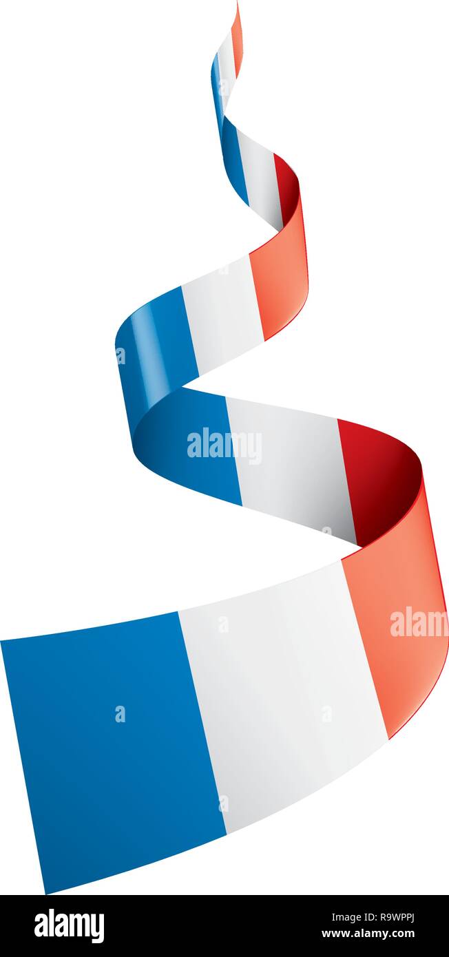 Flagge Frankreich, vector Abbildung auf einem weißen Hintergrund. Stock Vektor