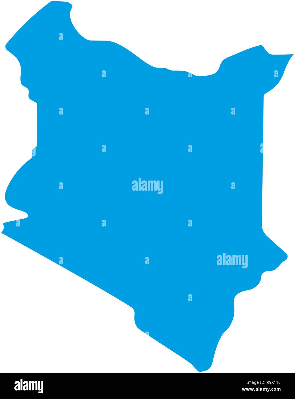Karte von Kenia. Silhouette von Kenia Karte Vector Illustration Stock Vektor