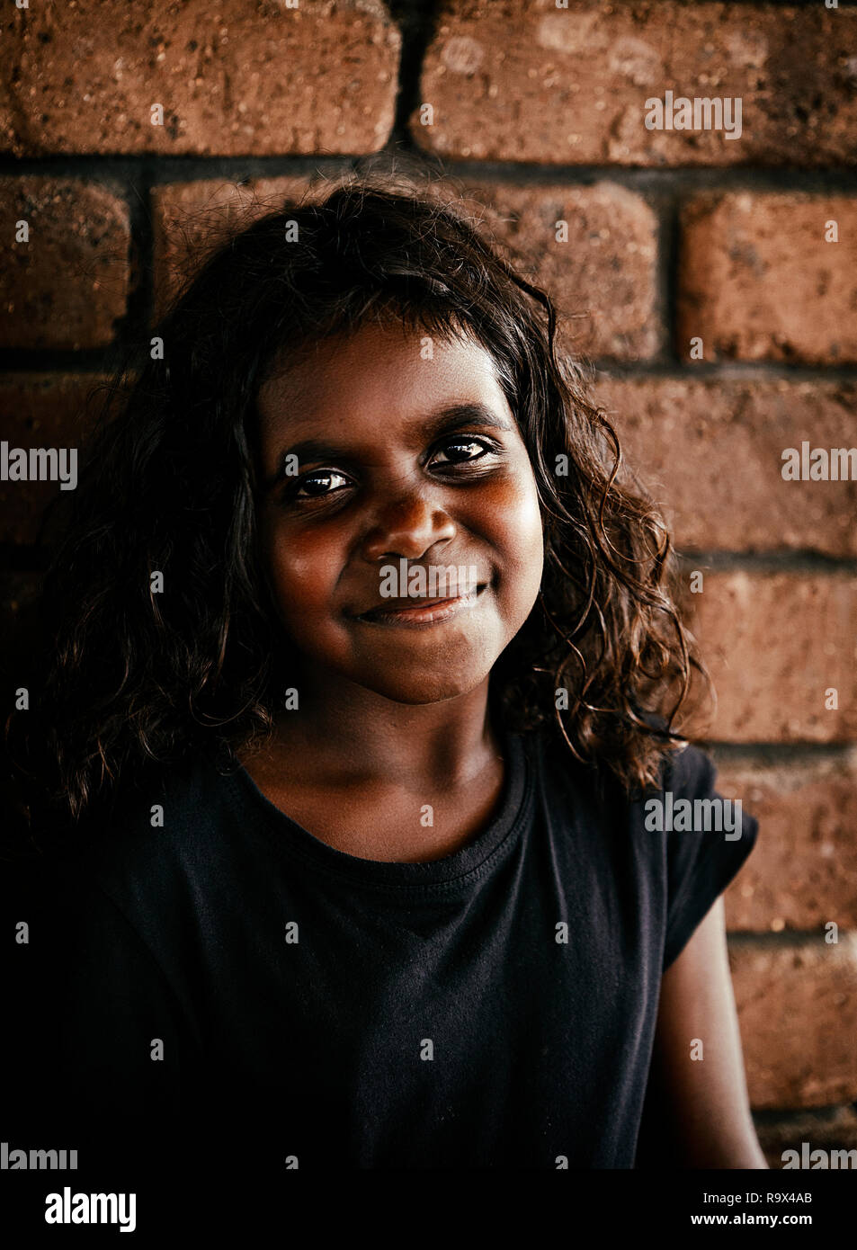 Aboriginal Mädchen III, Australien Stockfoto