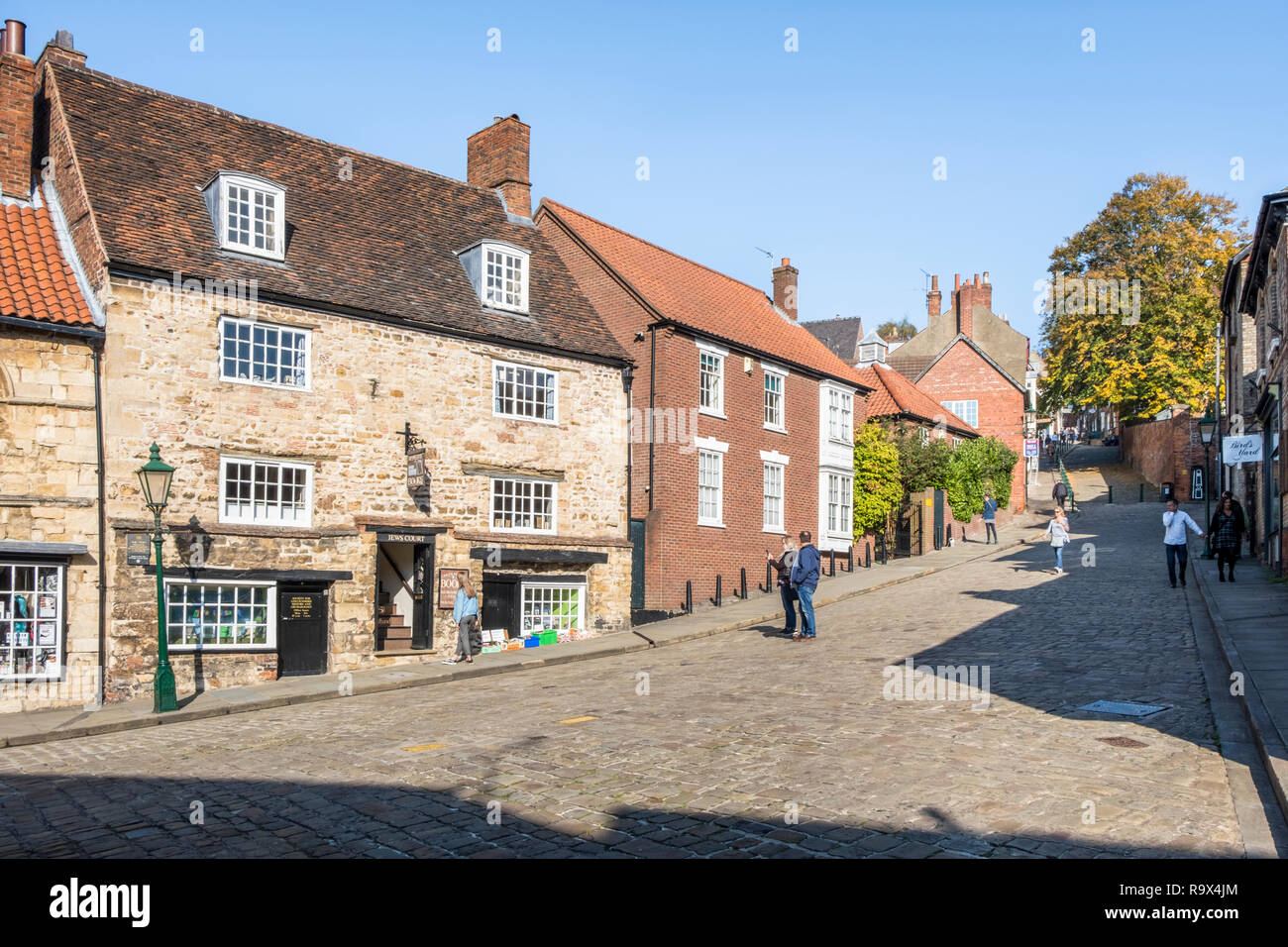 Juden und steilen Hügel, Lincoln, England, Großbritannien Stockfoto