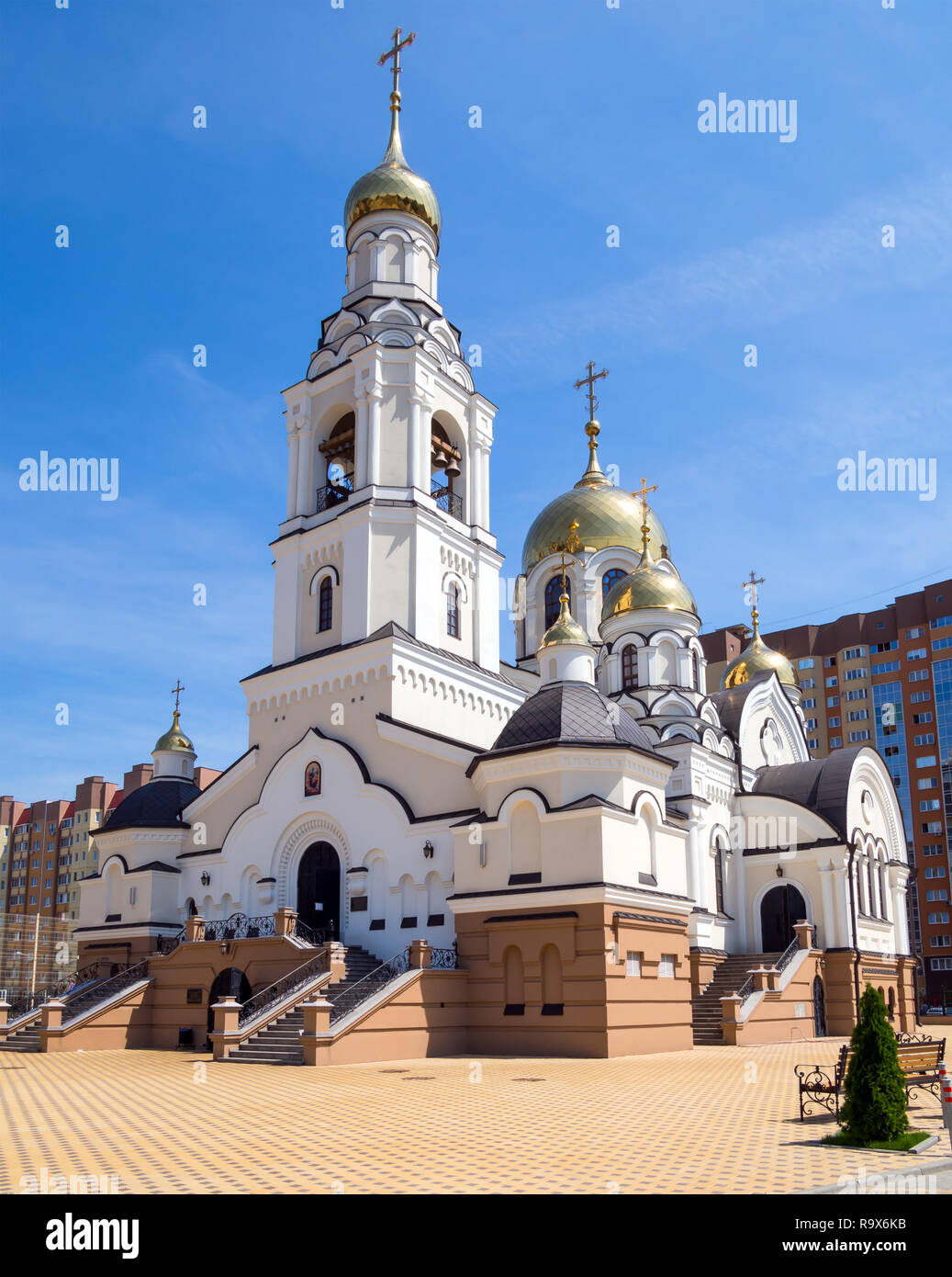 Voronezh, Russland - 27. Juni 2018: Der Tempel zu Ehren der Ikone der Gottesmutter "Vsetsaritsa', der Stadt Woronesch, shishkov Straße 146 Stockfoto