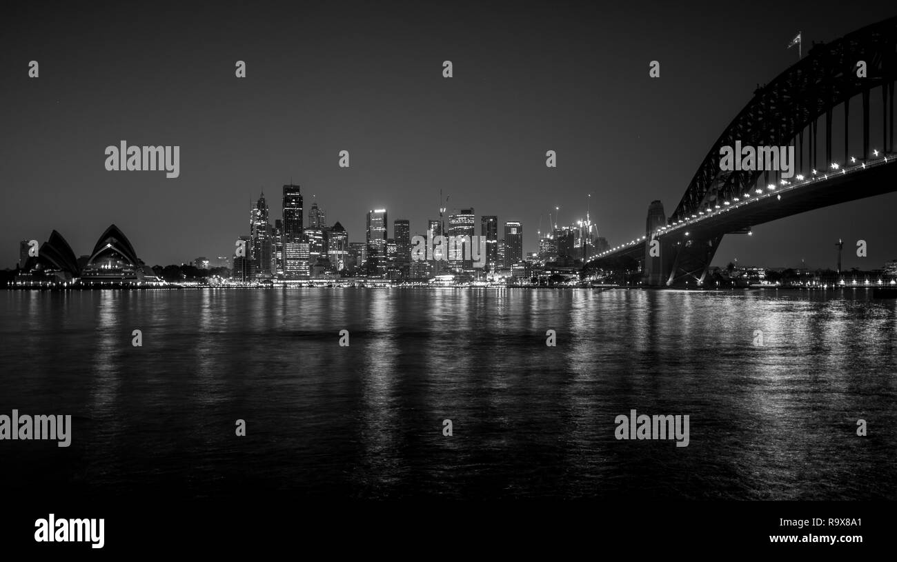 Sydney downtown und ersten Schimmer von Dawn Stockfoto