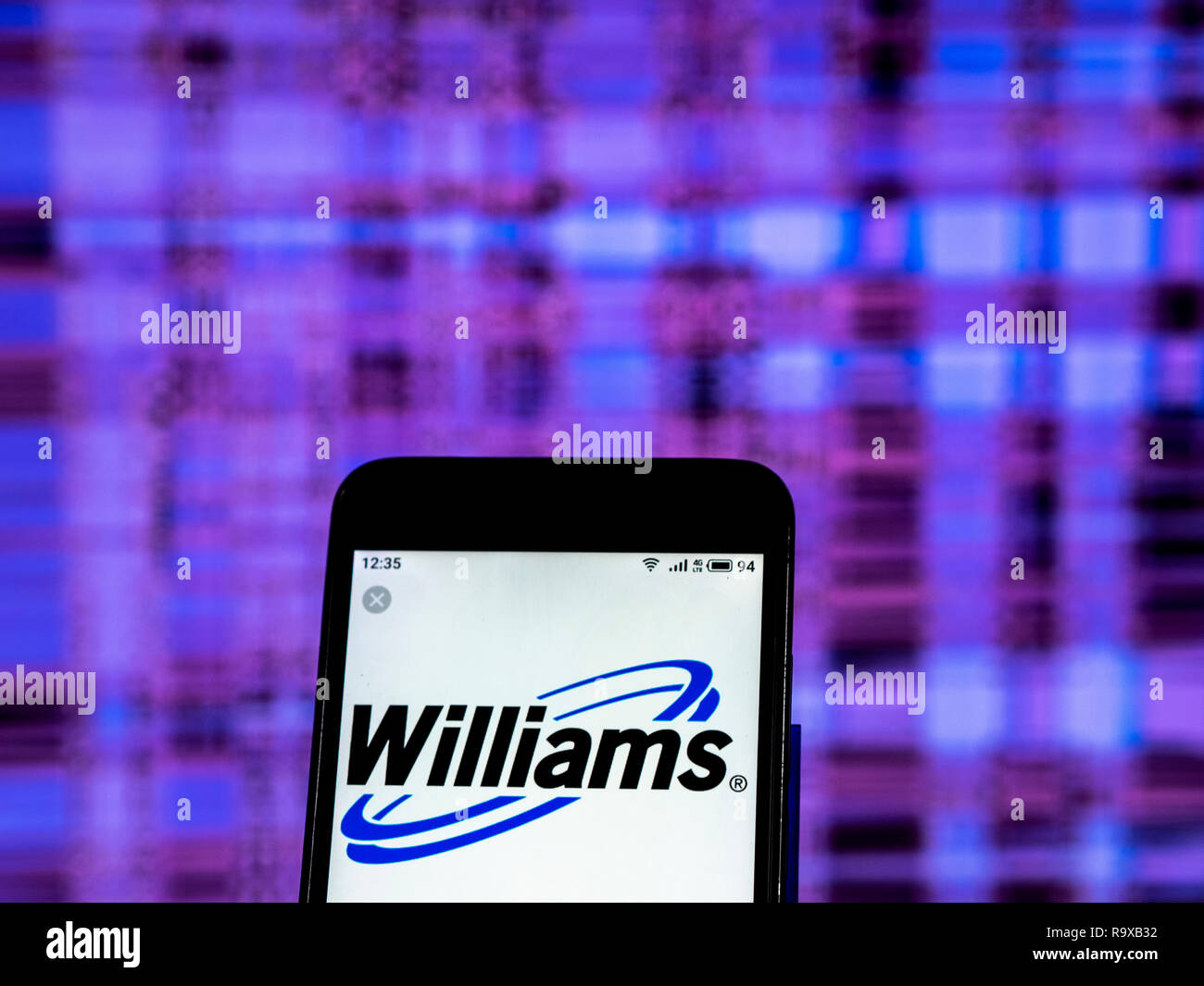 Williams Firmen Logo auf dem Smartphone angezeigt Stockfoto