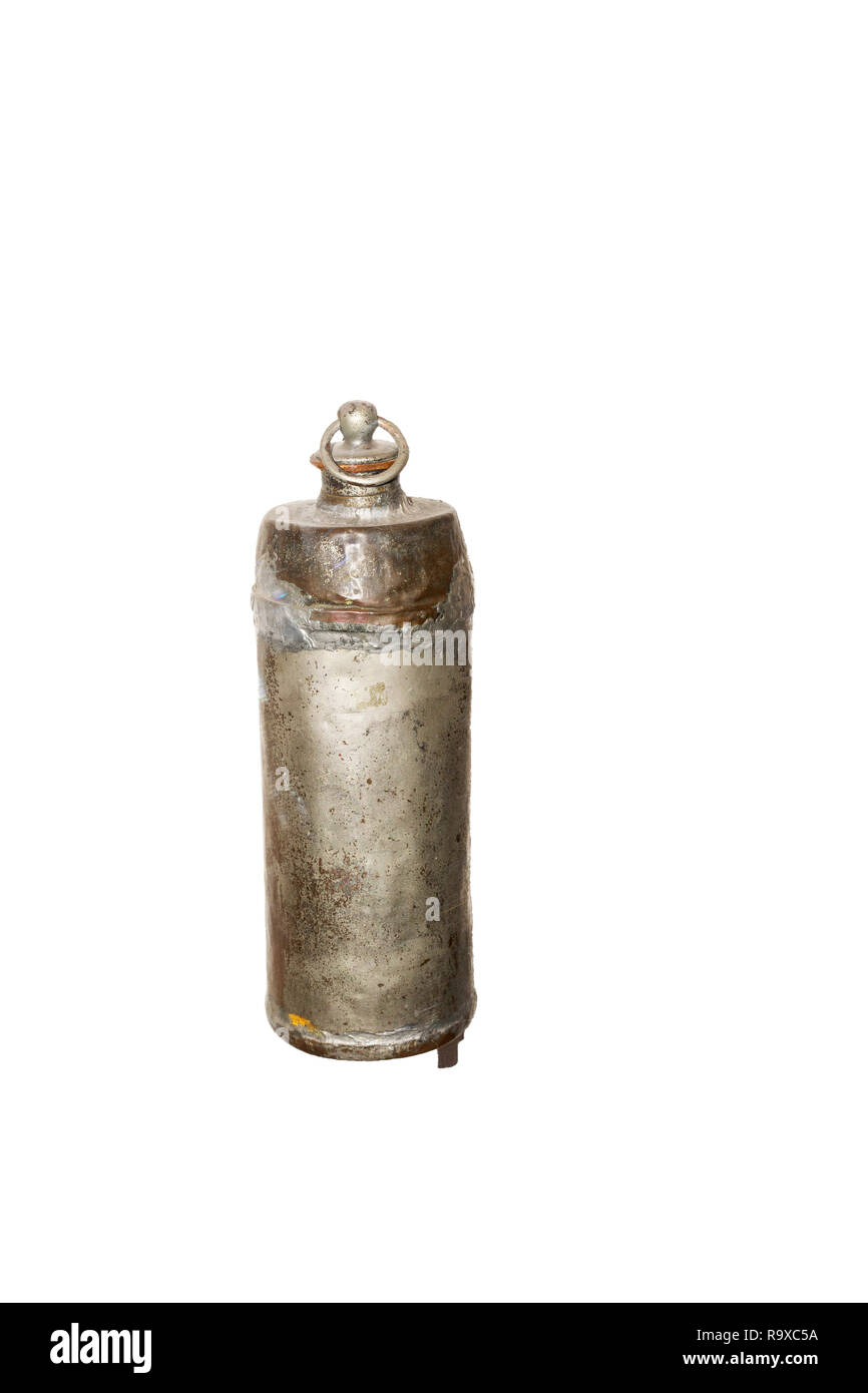Alte Wärmflasche aus Metall-bett Erwärmung der Flasche Big Bottle-Form mit  Korken Verschluss Stockfotografie - Alamy
