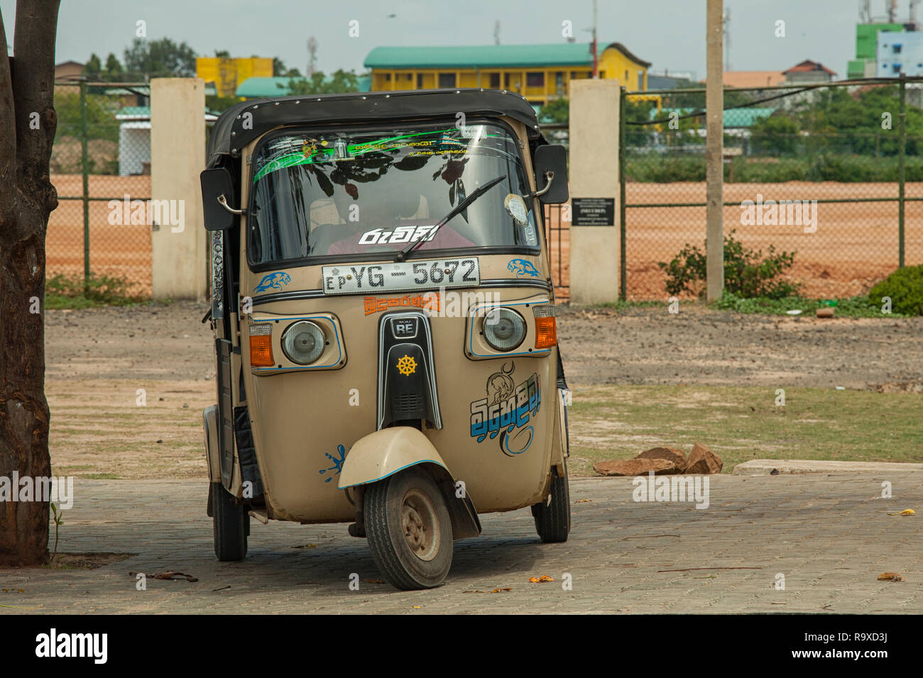 Tuktuk Motorrad Taxi in Sri Lanka Stockfoto