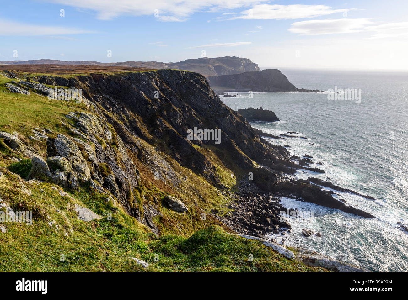 Klippen der Mull von OA, Islay, Innere Hebriden, Argyll and Bute, Schottland Stockfoto