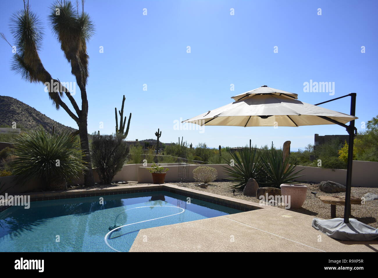 Im Resort Stil Hinterhof Stockfoto