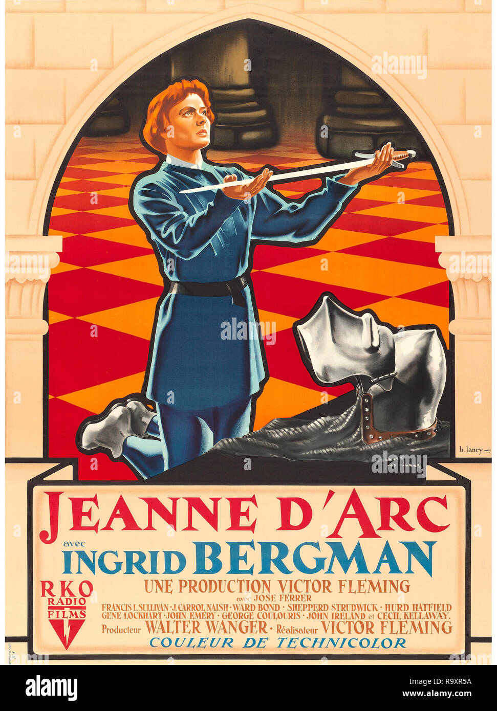 Jeanne d'Arc (RKO, 1948). Französische Plakat Ingrid Bergman Datei Referenz # 33635 951 THA Stockfoto