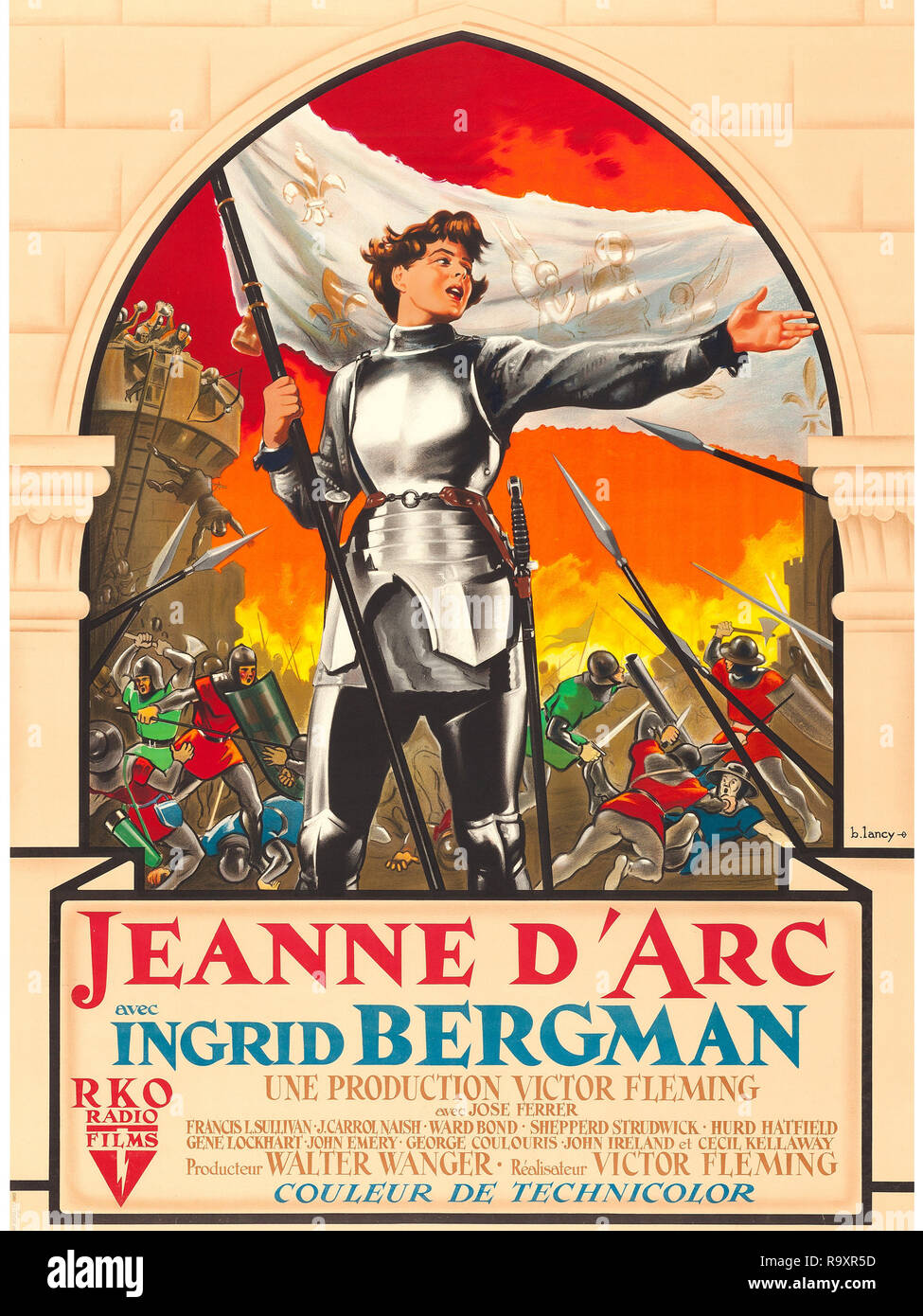 Jeanne d'Arc (RKO, 1948). Französische Plakat Ingrid Bergman Datei Referenz # 33635 952 THA Stockfoto