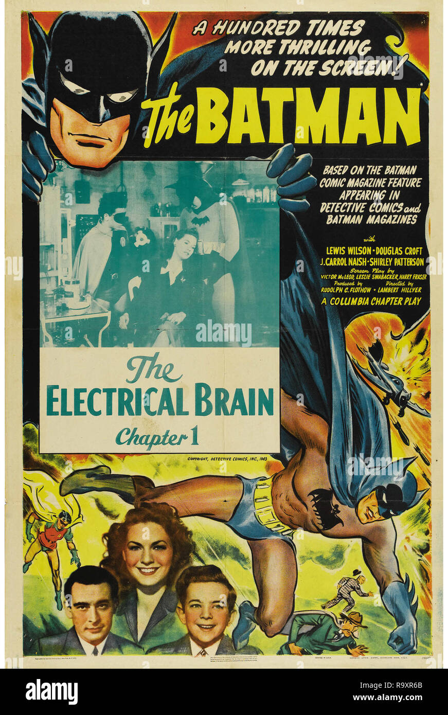 Der Batman (Columbia, 1943) Poster Lewis Wilson Datei Referenz # 33635 966 THA Stockfoto