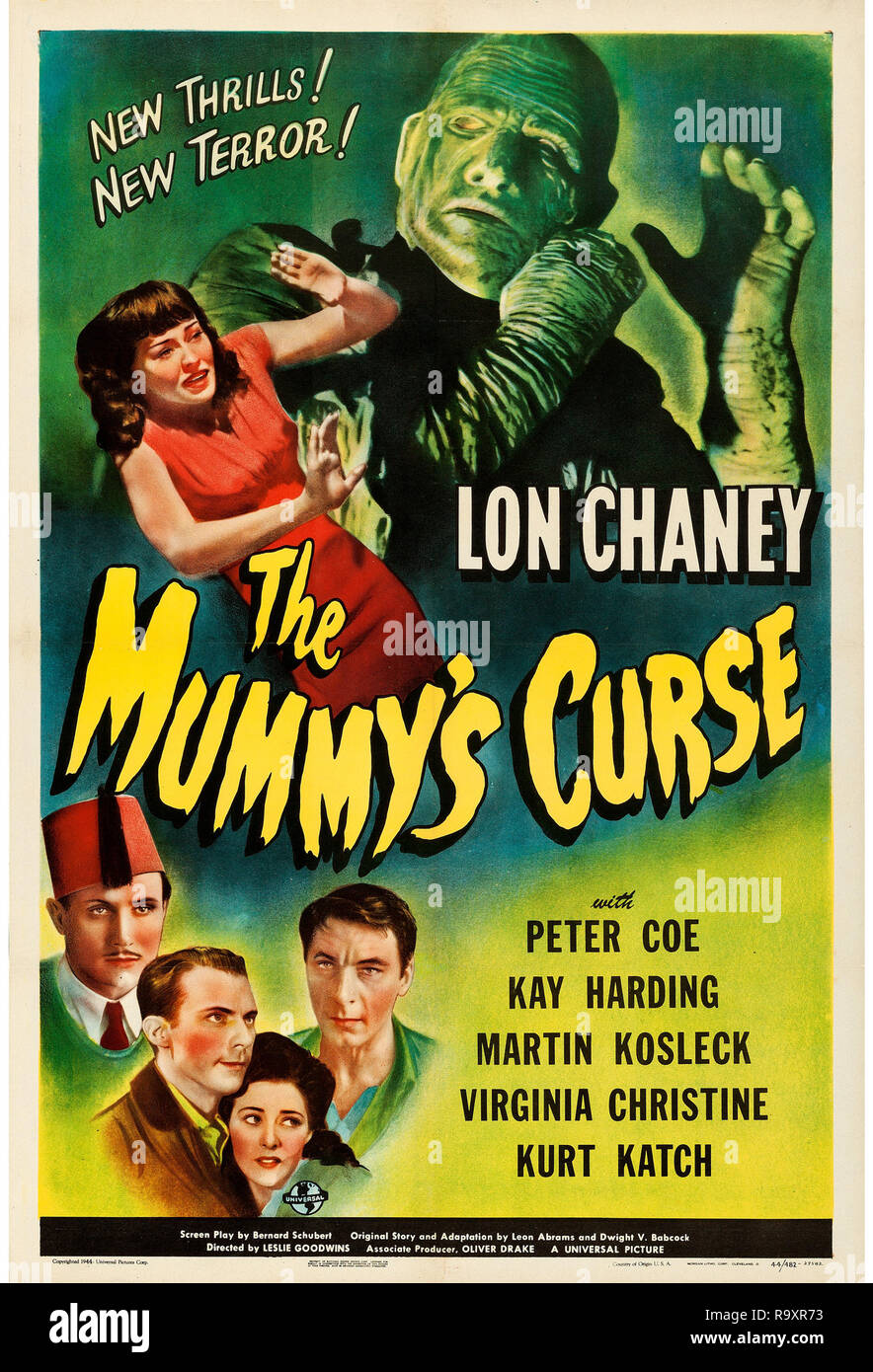 Der Fluch der Mumie (Universal, 1944) Poster Lon Chaney Datei Referenz # 33635 972 THA Stockfoto