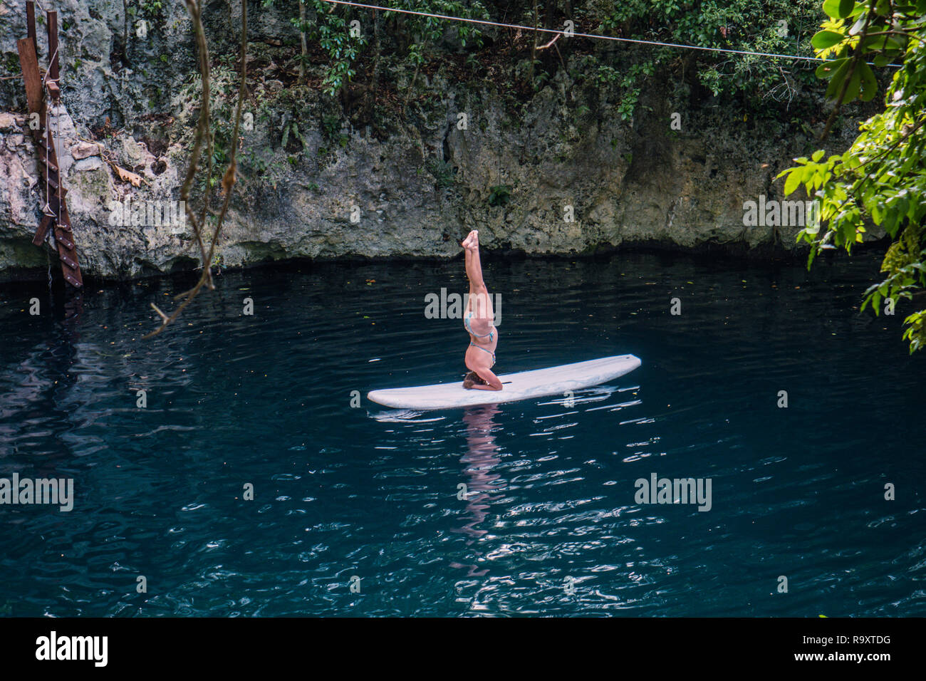 Cenote Cerde Lucero, Puerto Morelos, Mexiko Stockfoto