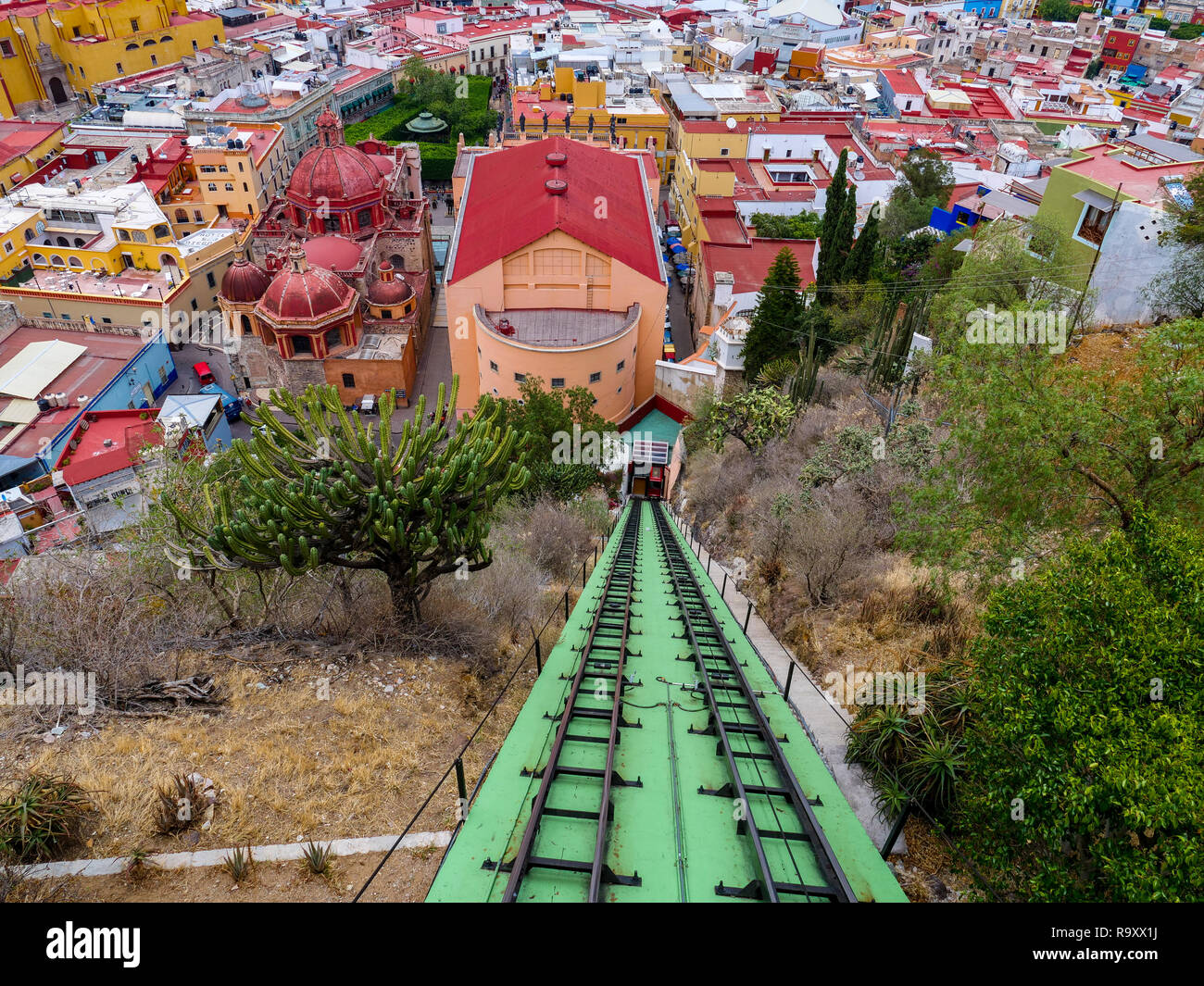 Funicular-Guanajuato Stockfoto