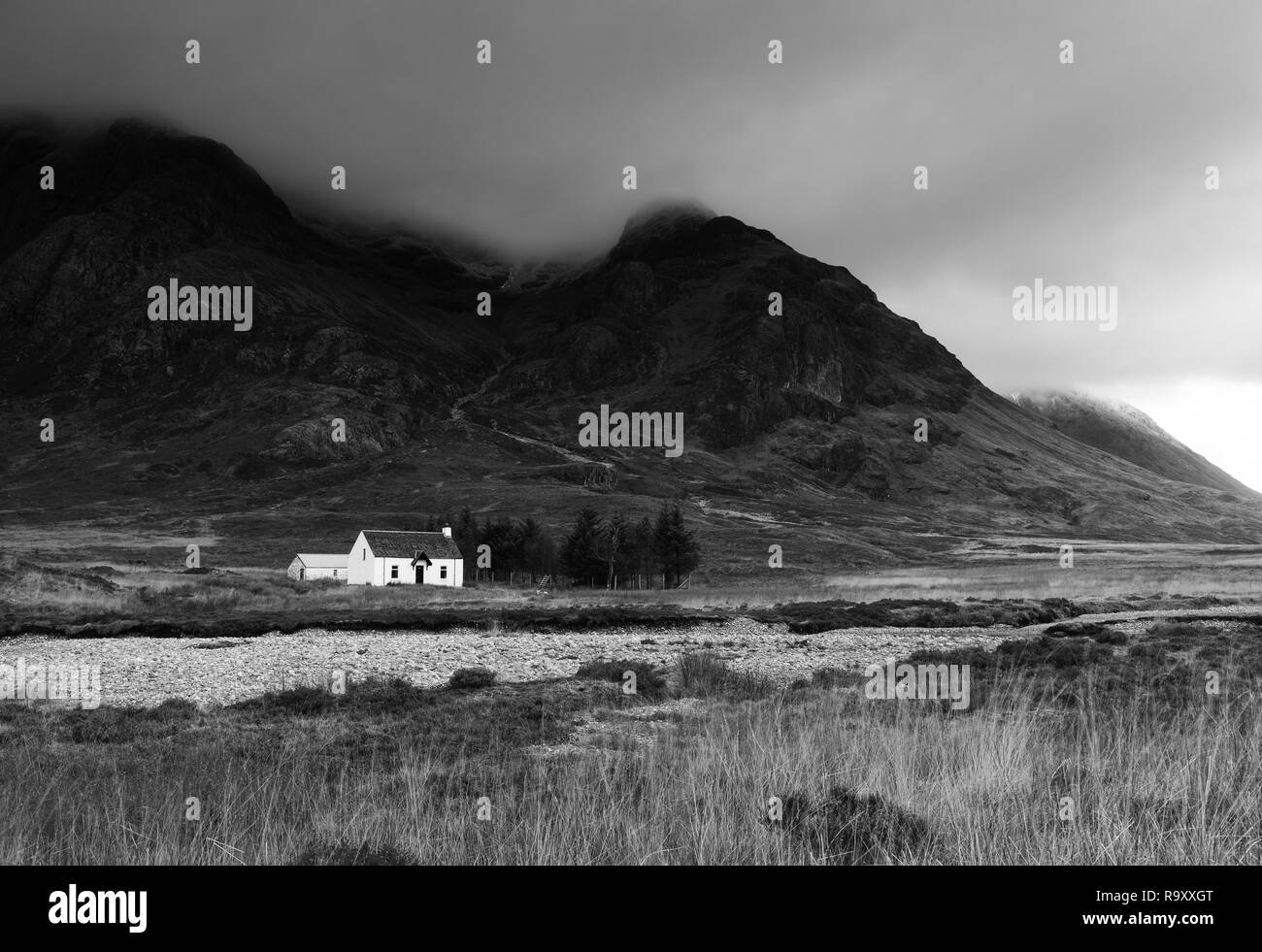 Foto: © Jamie Callister. Glencoe White Cottage, Glencoe, North West Schottland, 25. November 2018. [Keine] [Bilder] Gesamt Tel: Stockfoto