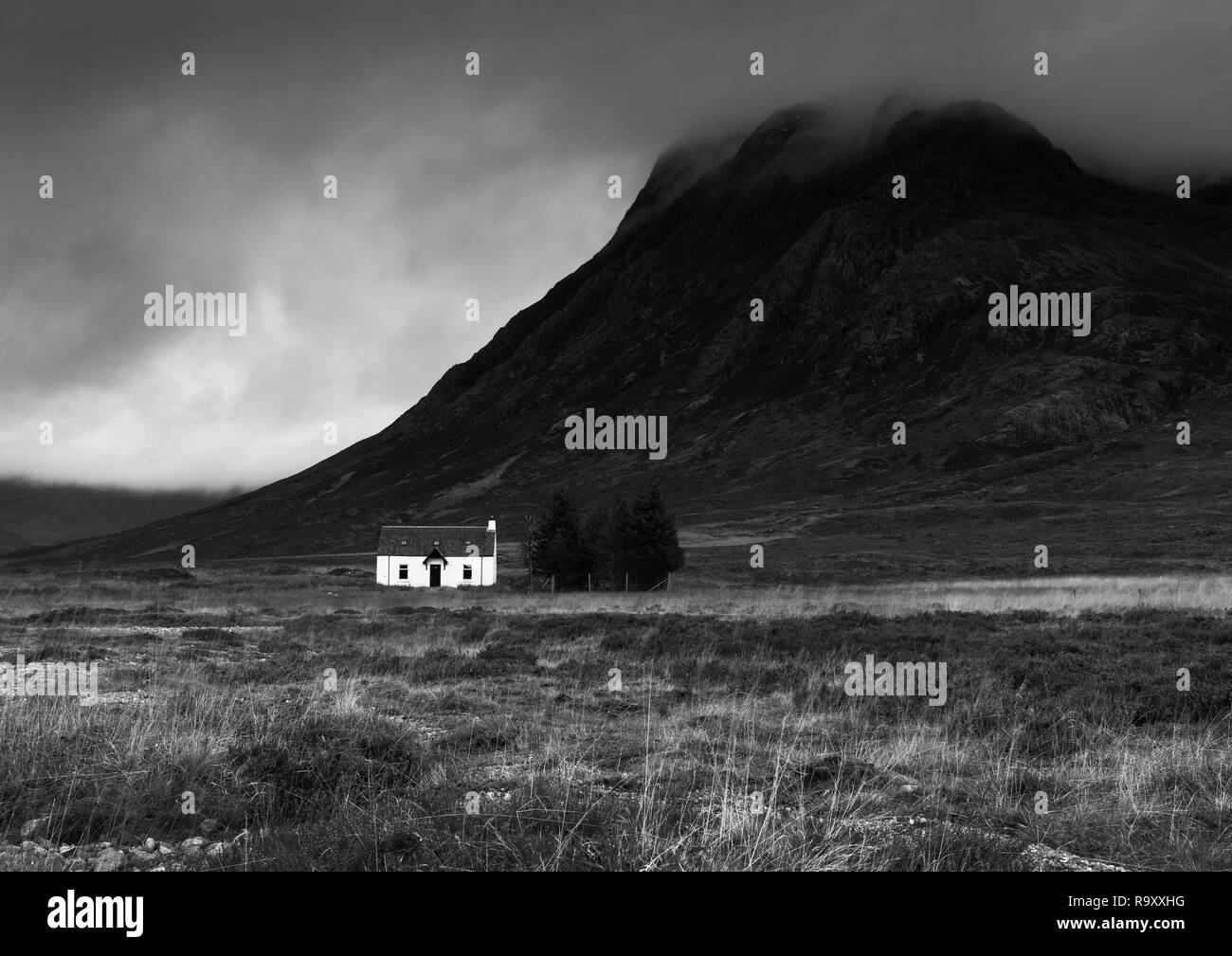 Foto: © Jamie Callister. Glencoe White Cottage, Glencoe, North West Schottland, 25. November 2018. [Keine] [Bilder] Gesamt Tel: Stockfoto