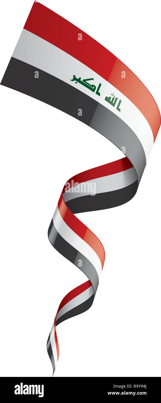 Irakische Flagge, Vector Illustration auf weißem Hintergrund Stock Vektor
