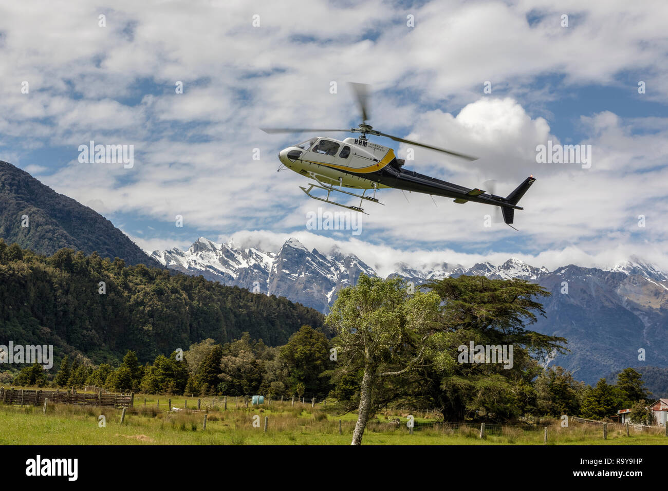 Rundflüge über der südlichen Alpen, Südinsel, Neuseeland Stockfoto