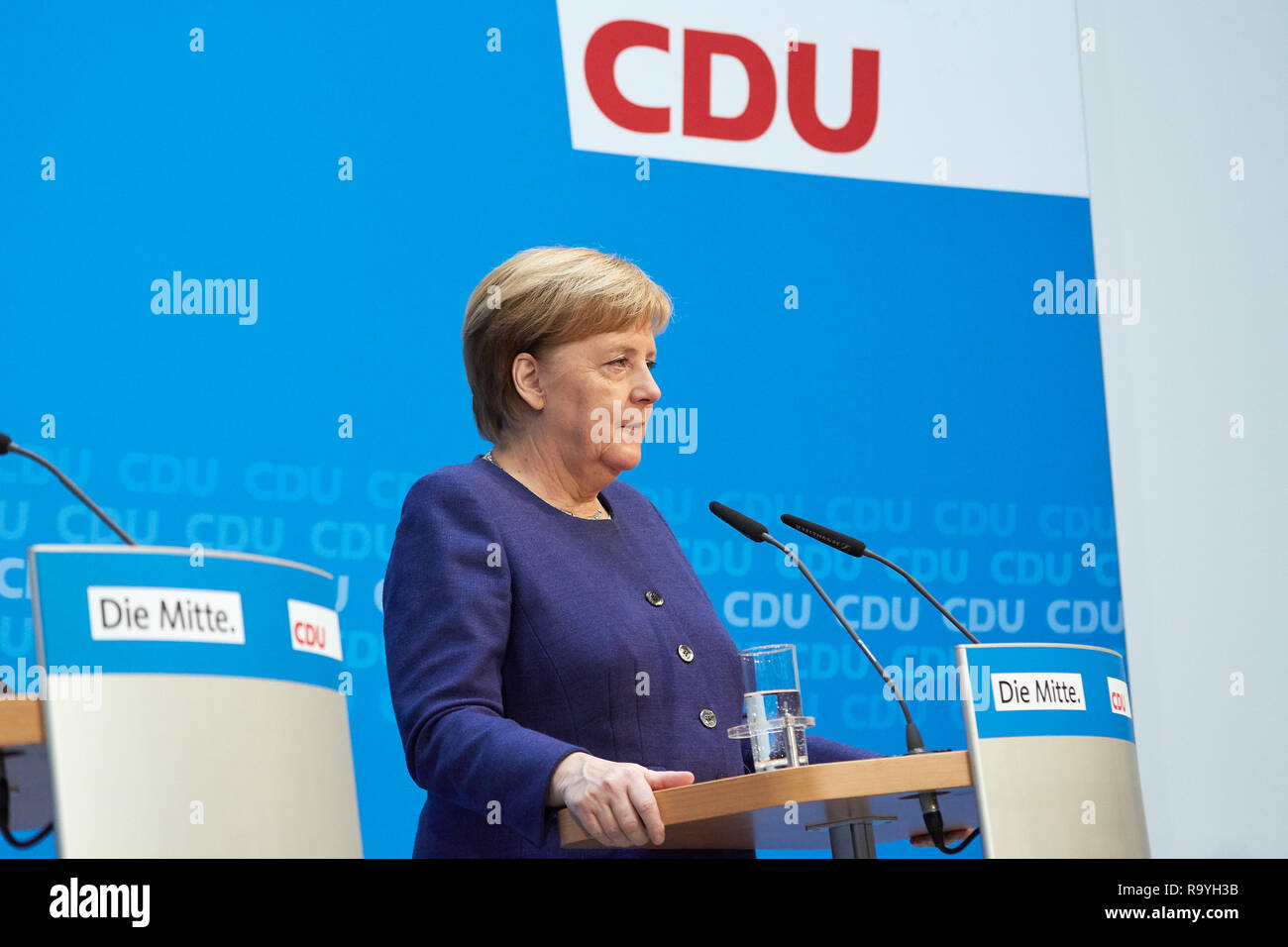 05.11.2018, Berlin, Deutschland - Angela Merkel Vorsitzende der CDU Deutschlands bei einer Pressekonferenz. 00 R 181105 D012 CARO.JPG [MODEL RELEASE: NEIN Stockfoto